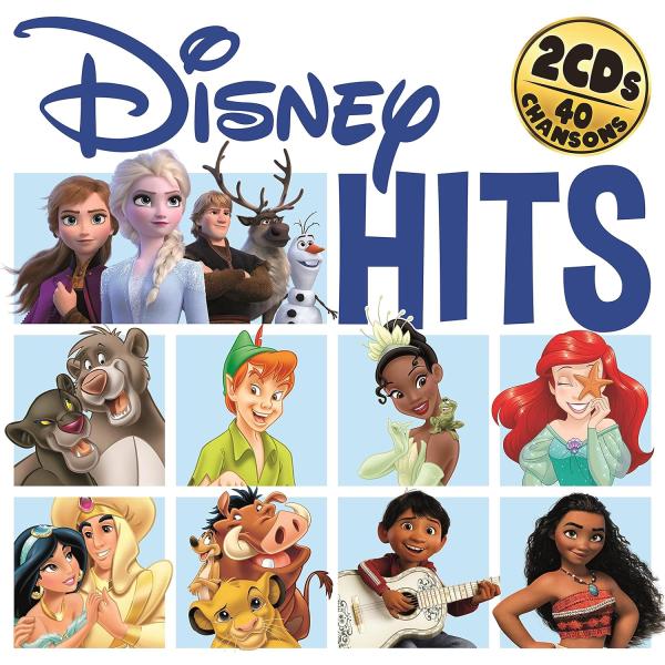 Image CD Audio Disney Hits en français - 2CD et 40 chansons