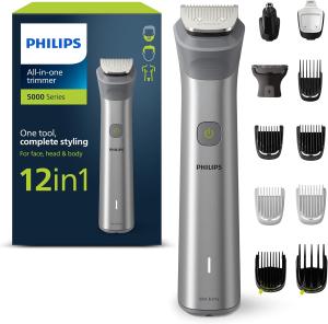 Image Tondeuse Multistyle Philips MG5950/15 Series 5000 Complet 12 en 1 pour le visage, la tête et le corps