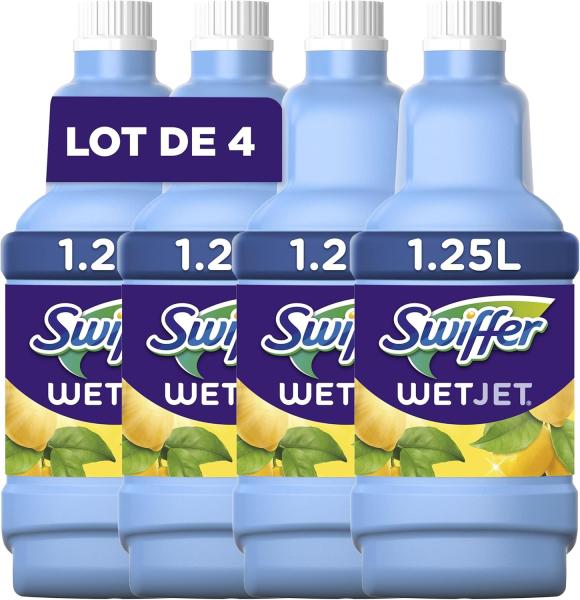 Image Lot de Nettoyants Sol pour Balai Spray Swiffer WetJet Senteur agrumes frais