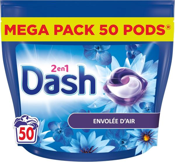 Image Mega Pack 50 capsules Lessive Dash 2-en-1 PODS