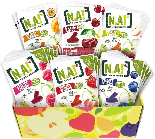 Image Pack N.A! - Kit Sucré de 21 Sachets de Fruit Sticks