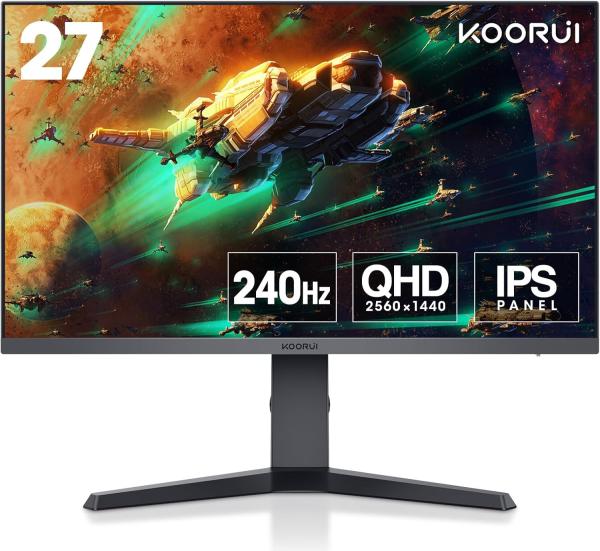 Image Ecran PC Gamer 27" WQHD KOORUI 240Hz, 1ms, Adaptive Sync