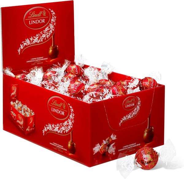 Image Présentoir LINDOR Lindt Chocolat au Lait - Coeur Fondant, 750g