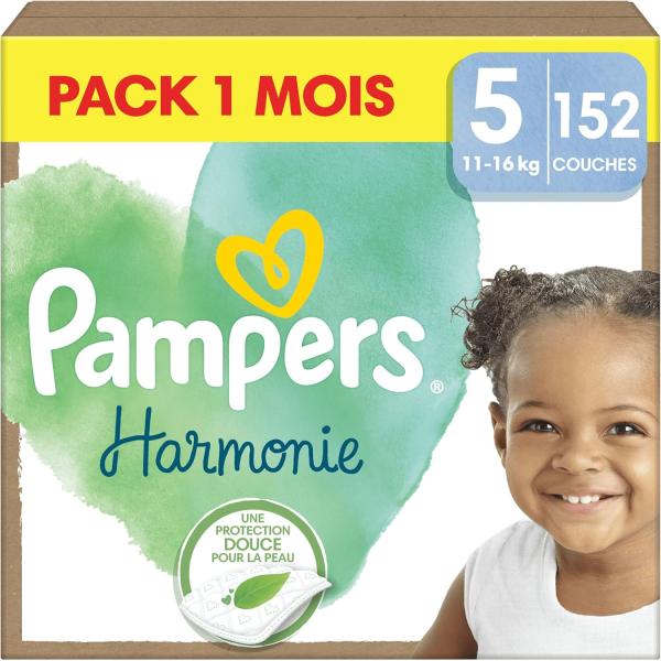 Image Pack 152 Couches Pampers Harmonie, Taille 5 - 11-16kg