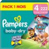 Image 222 Couches pour bébé Pampers Baby-Dry, Taille 4, 9-14kg