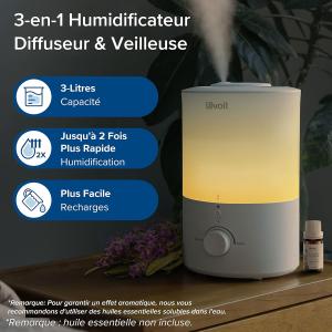 Image Humidificateur d'Air LEVOIT Top-Fill - 25H d'Autonomie