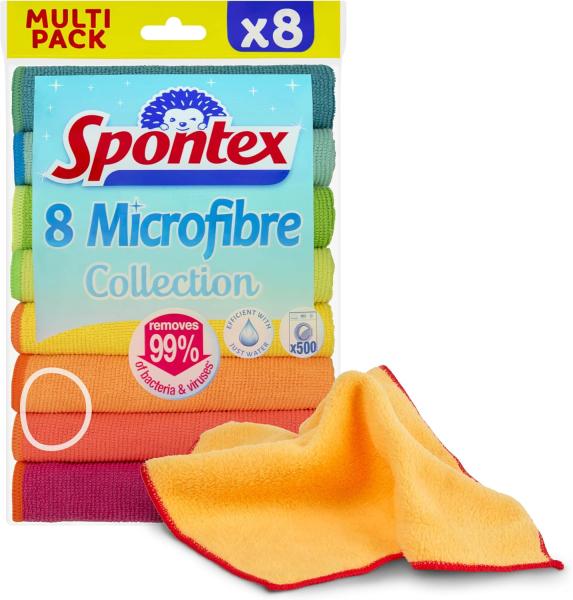 Image 8 Chiffons de Nettoyage en Microfibre Spontex Microfibre Collection Multi-usages