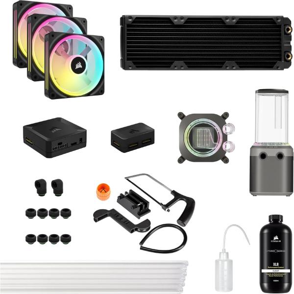 Image Pack Watercooling Personnalisé CORSAIR Hydro X Series iCUE Link XH405i