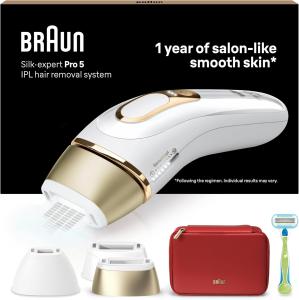 Image Épilateur À Lumière Pulsée Braun PL5262 Silk·expert Pro 5 - Or/Blanc