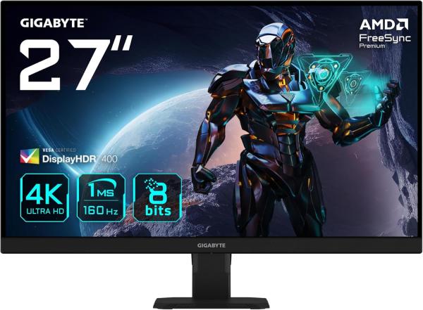 Image Ecran PC Gigabyte GS27U - 27" UHD - 3840 x 2160, 160Hz, 1ms