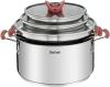 Image Pack 6 Pièces Tefal G720S674 Opti’Space - Lot de 3 faitouts 18/20/24 cm + 3 couvercles verre