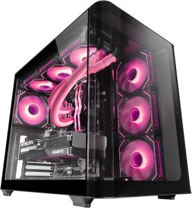 Image Boîtier Gaming ATX Mars Gaming MC-Fusion Support Refroidissement Liquide - Noir