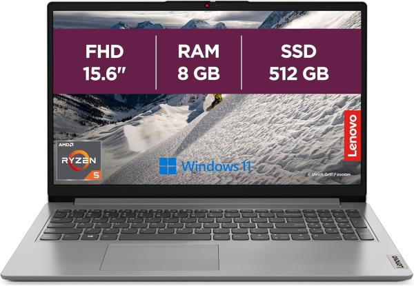 Image PC Portable 15.6'' FHD Lenovo IdeaPad 1 15AMN7 (RAM 8Go, SSD 512Go, Win 11)